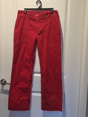 Flamingals Corduroy Dual Button Zip Fly Low Waist Flare Pants